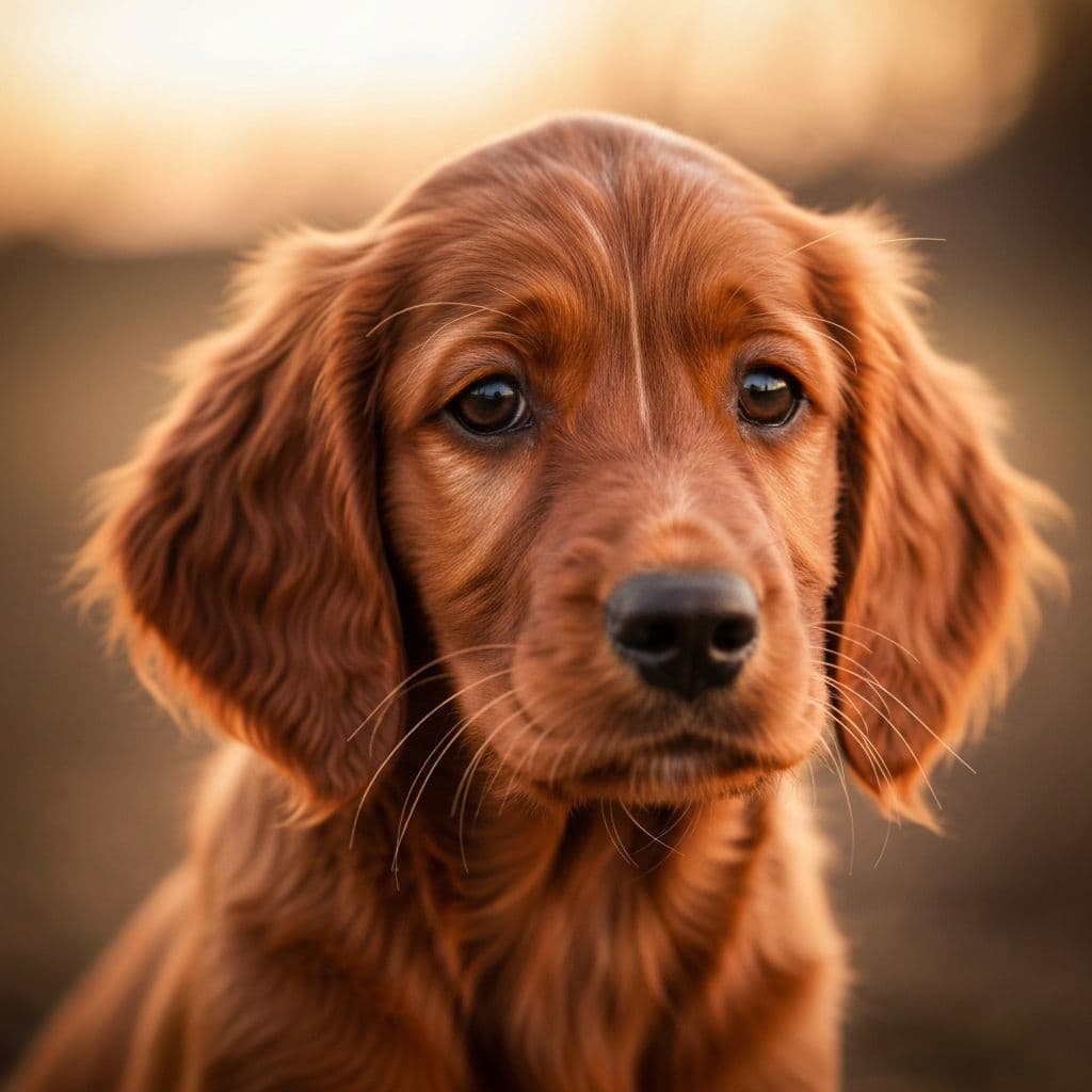 Irish Red Setter Welpe
