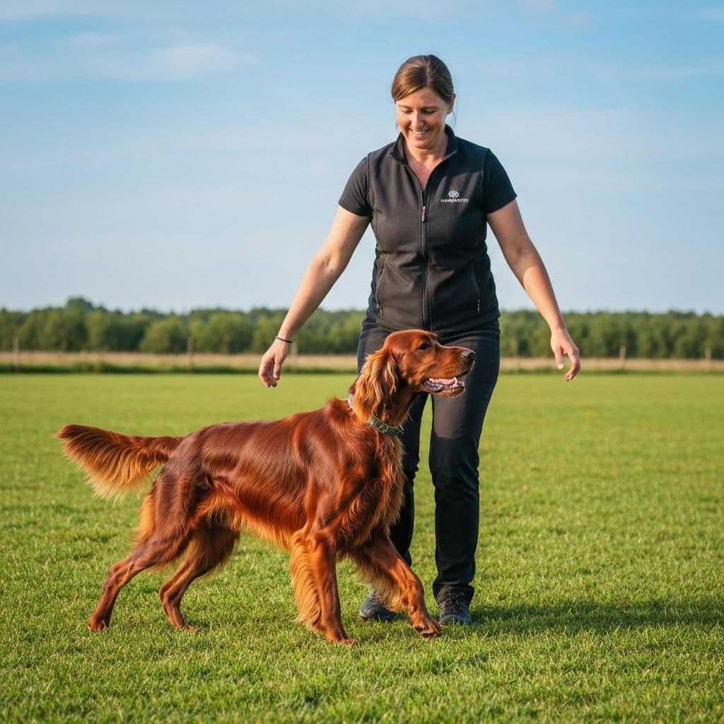 Irish Red Setter beim Training